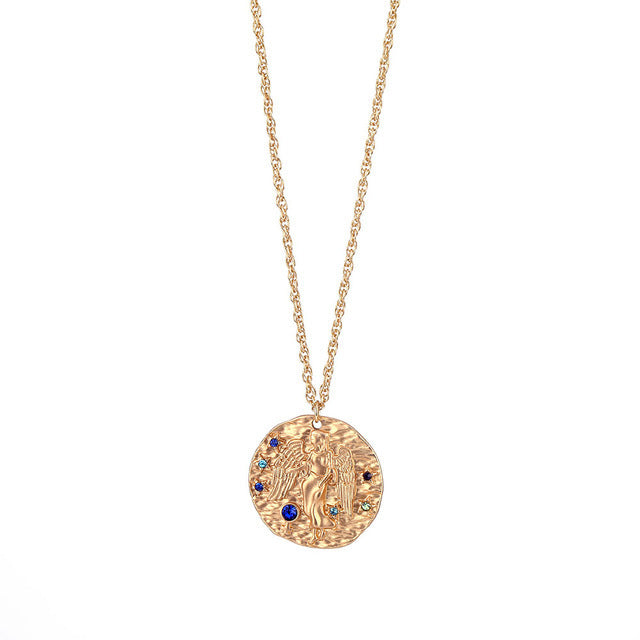 Embossed 12 Constellation Necklace 2325060812871