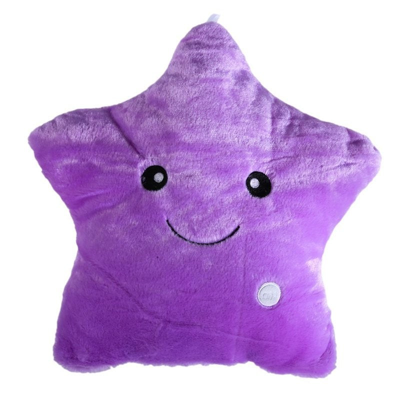 34CM Unique Toy Luminous Pillow Vivid Star Design LED Light Colorful Cushion Stars Plush Pillow Toys Gift For Kids Children Girl - HD Wireless Product #5