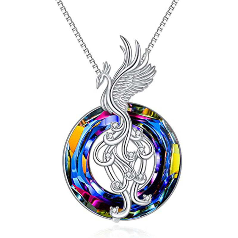 New Firebird Crystal Pendant Necklace Women's Colorful Phoenix Earrings 232c3559 be11 4ea9 85dd ffb9a72cf27b