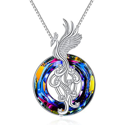 New Firebird Crystal Pendant Necklace Women's Colorful Phoenix Earrings 232c3559 be11 4ea9 85dd ffb9a72cf27b