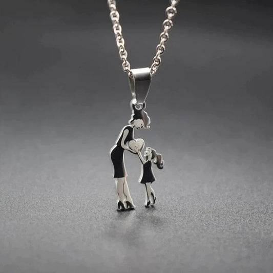 Stainless Steel Mother And Children Necklace Love Mom Son Daughter Pendant Necklace Family Gifts 232ca672 3c05 4827 bc78 49ab