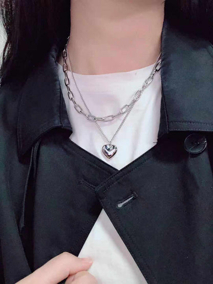 Frosty Wind Hip Hop Love Heart Pendant Necklace 232e82f2 7e36 4c70 a9ad ec0ee36d7fcd