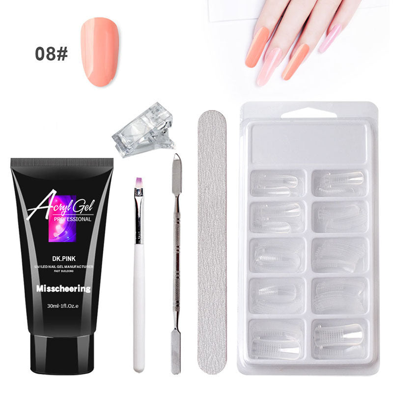 Painless Extension Gel Nail Art Without Paper Holder Quick Model Painless Crystal Gel Set 2331503480505