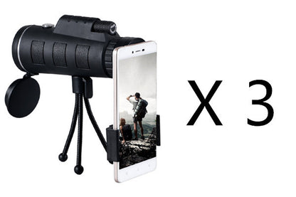 Compatible with Apple, Monocular Telescope Zoom Scope with Compass Phone Clip Tripod - 图片 9