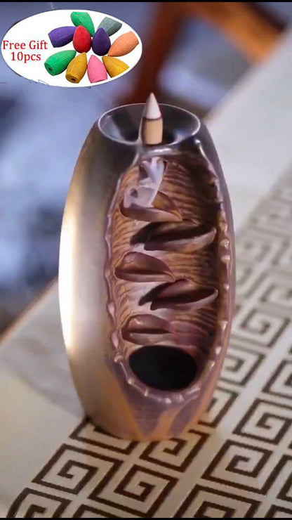 Multi-layers Ceramic Back flow Incense Burner 2335472666622