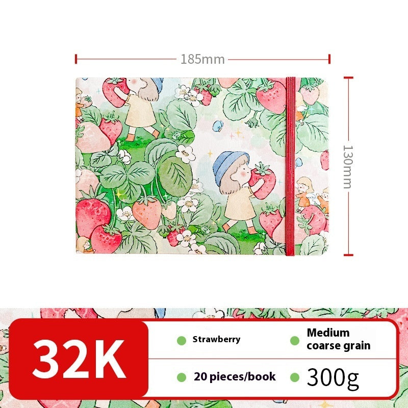 Feiluniao Watercolor Notebook Fabric Handmade Mini Portable Portable Character Sketch Hand Painted Graffiti Drawing Book - 图片 19
