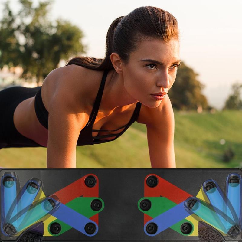 Push Up Rack Edge 9 in 1 Body Building Exercise Fitness Tools Women Men Push-Up Display Shelves and Raisers For GYM Training 