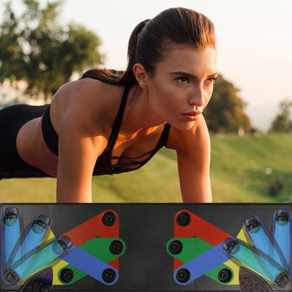 Push Up Rack Edge 9 in 1 Body Building Exercise Fitness Tools Women Men Push-Up Display Shelves and Raisers For GYM Training 
