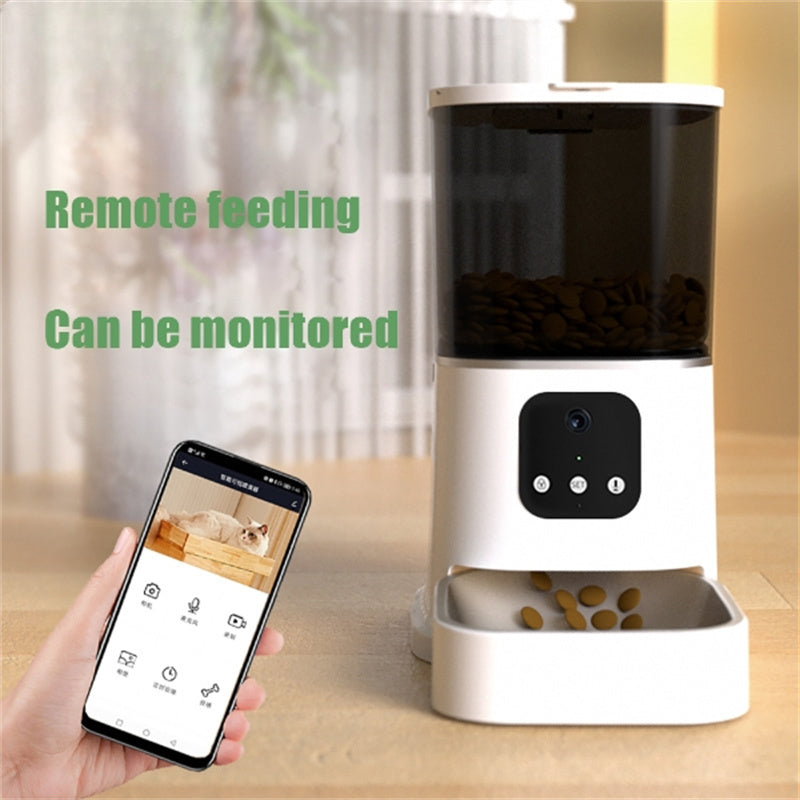 Pet Automatic Feeder Large Capacity Smart Voice Recorder APP Control Timer Feeding Cat Dog Food Dispenser With WiFi Pet Bowl 