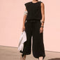 Sleeveless Casual Pocket Pure Color Elastic Waist Backless Jumpsuit 2345ede1 e75b 40c8 a3f1 911463e470b1 775e6172 ec73 40c0 8