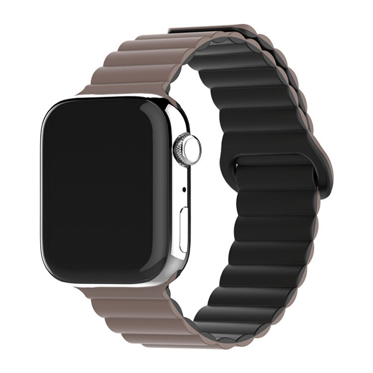 Two-color Silicone Magnetic Back Ring Buckle Watch Band 2349f0b8 5ea9 4281 b779 9b1ebed8ee84