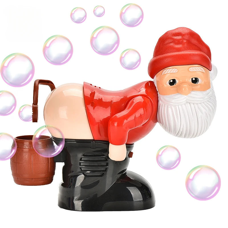 Electric Santa Claus Bubbles Machine Blowing Bubbles Music Light Entertainment Toy Prank Funny Ornament Christmas Gifts Chris