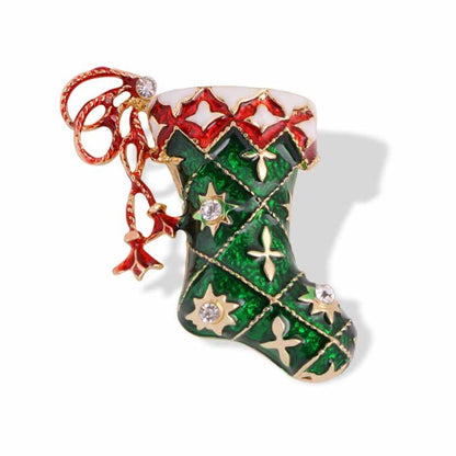 Christmas sock brooch 2358899628836