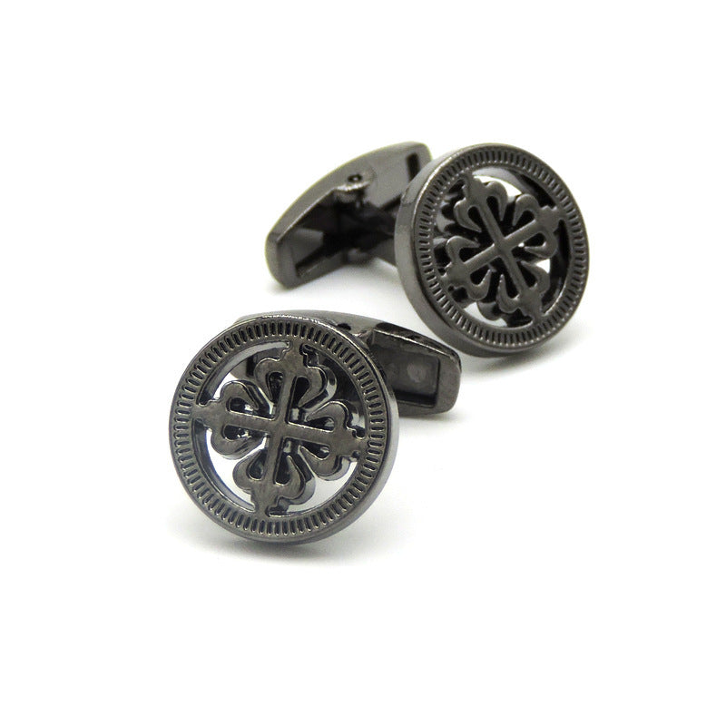 Men's Shirt French Cufflinks High Quality Enamel Vintage Pattern Laser Metal Cube Cufflinks 235b9039 a70e 4468 8618 c8976211e