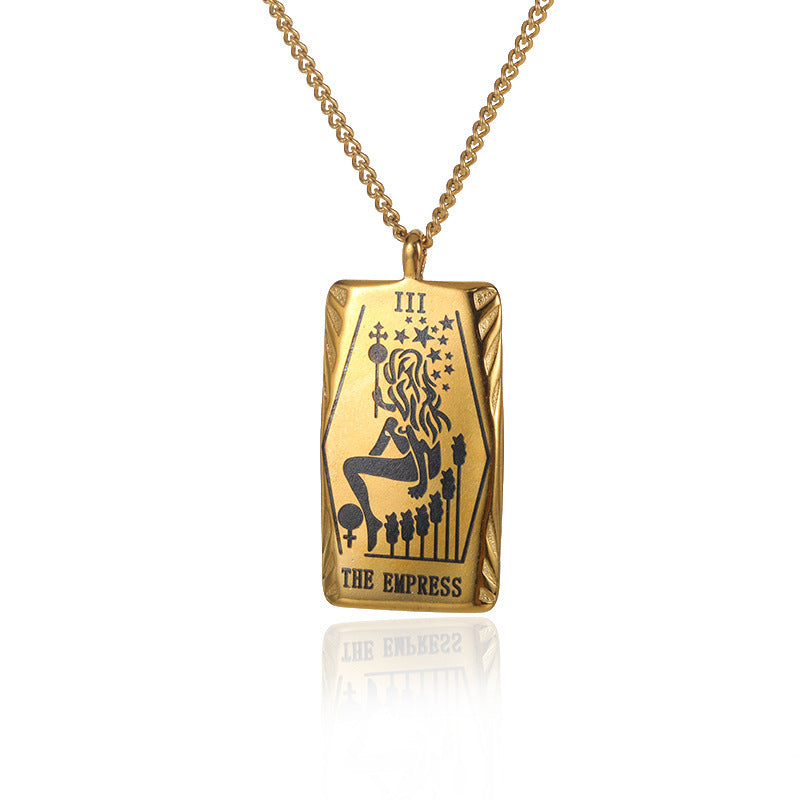 New Personalized Simple Stainless Steel Square Card Necklace 235fb8cf 8bd2 4a1d a51e cd9be42053a5