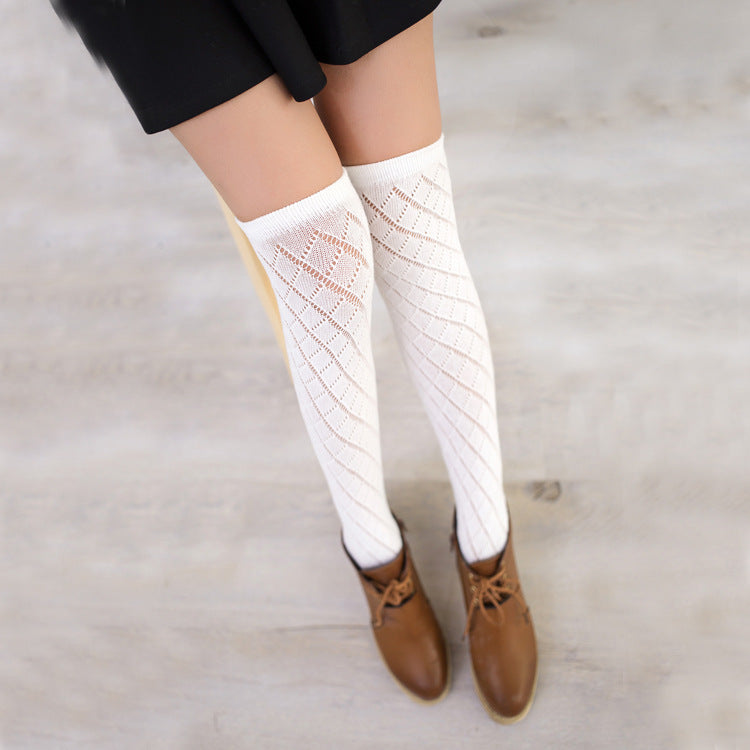 Japanese lattice mesh thigh socks 2367083938468