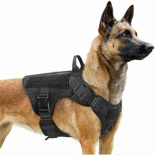 Military Tactical Dog Harness German Shepherd Adjustable Pet Dog Back 2369654215795
