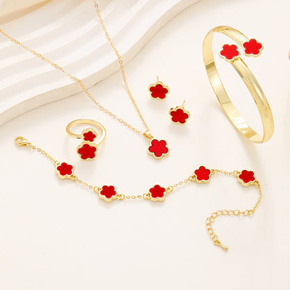 Jewelry Suit Acrylic Bracelet Necklace Ring Stud Earrings 2372a07b b235 4a34 8102 3e9512c53d96