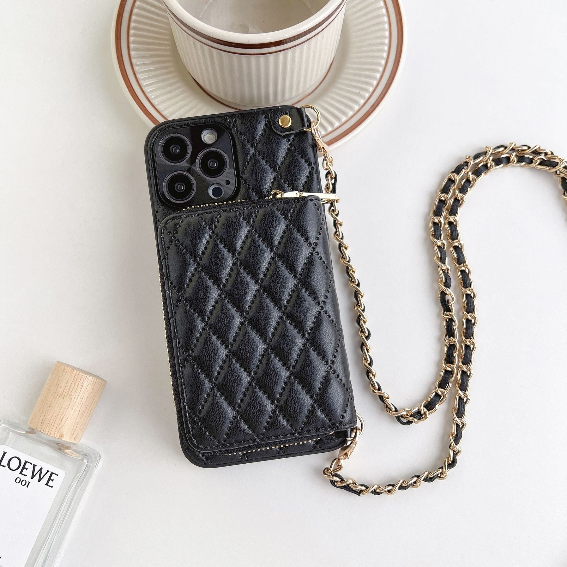Crossbody Card Insert Case Luxury Rhombus Lamb Skin 237ffa2f 22bb 4c94 9409 ba94d259e1e0