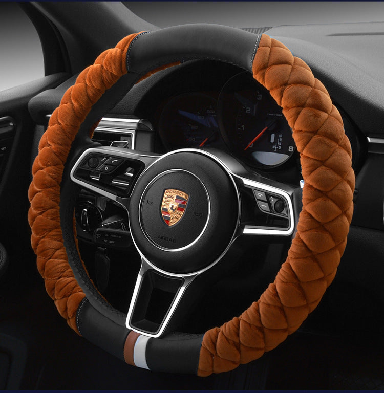 Universal Car Steering Wheel Cover Winter Decoration Cute 38cm Plush Footprint Auto Automobile Vehicle Steering Wheel Protect