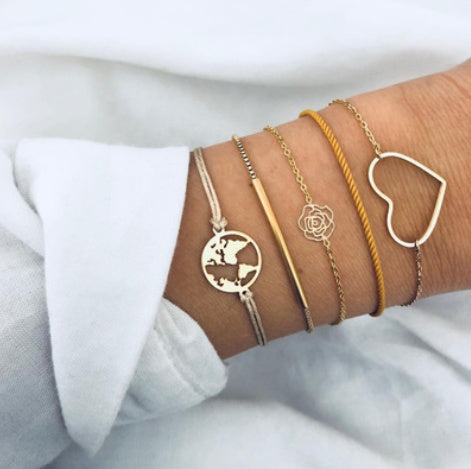 Bohemian Bracelets & Bangles Set Vintage Bead Boho Charm Bracelet For Women Jewelry Accessories Pulseras Mujer Bijoux Femme 2