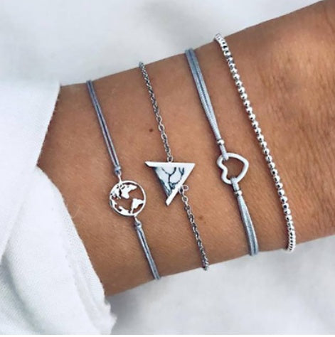 Bohemian Bracelets & Bangles Set Vintage Bead Boho Charm Bracelet For Women Jewelry Accessories Pulseras Mujer Bijoux Femme 2
