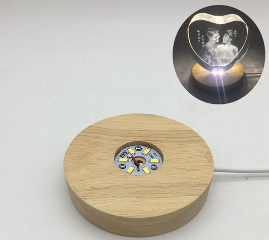 Wood LED Light Display Base 2387732675945