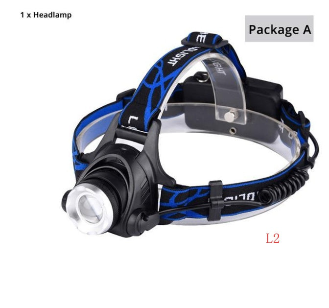 USB Charging Built-in Smart Sensor Head-mounted Outdoor Fishing Headlight 2388574694411