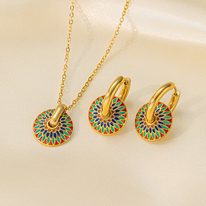 Stainless Steel Necklace Earrings Women's Jewelry Suit 238b5895 f1a0 4682 975e 7476356be6de