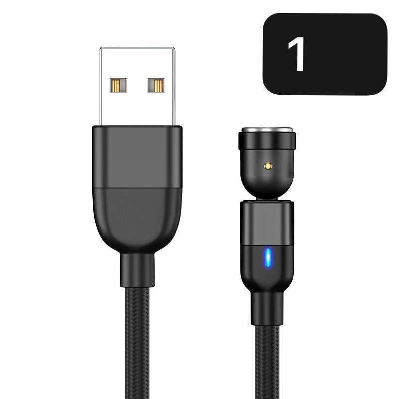 Magnetic Data Cable Threeinone 540-degree Rotation  Charging Cable Suitable - 图片 2