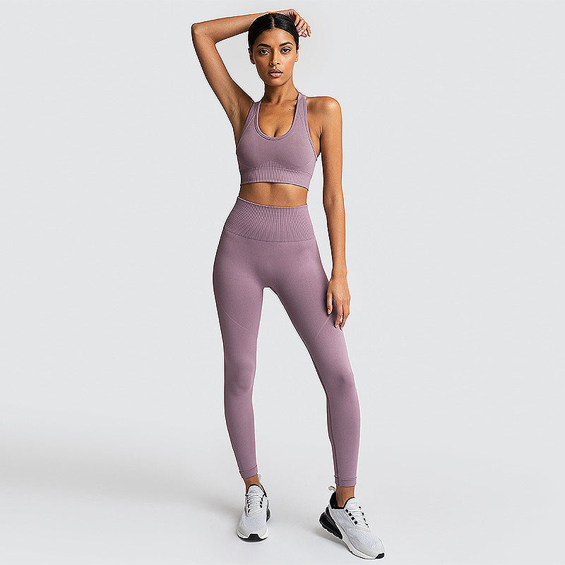 Women's Seamless Knitted Hip Lifting Yoga Suit 2393882581600