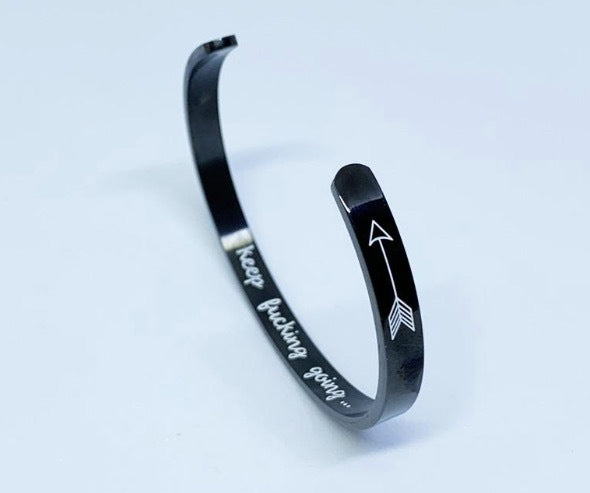 Mantra Bracelet With Quotes Stainless Steel Cuff Inspirational Jewelry Graduation Gift 2397063949899