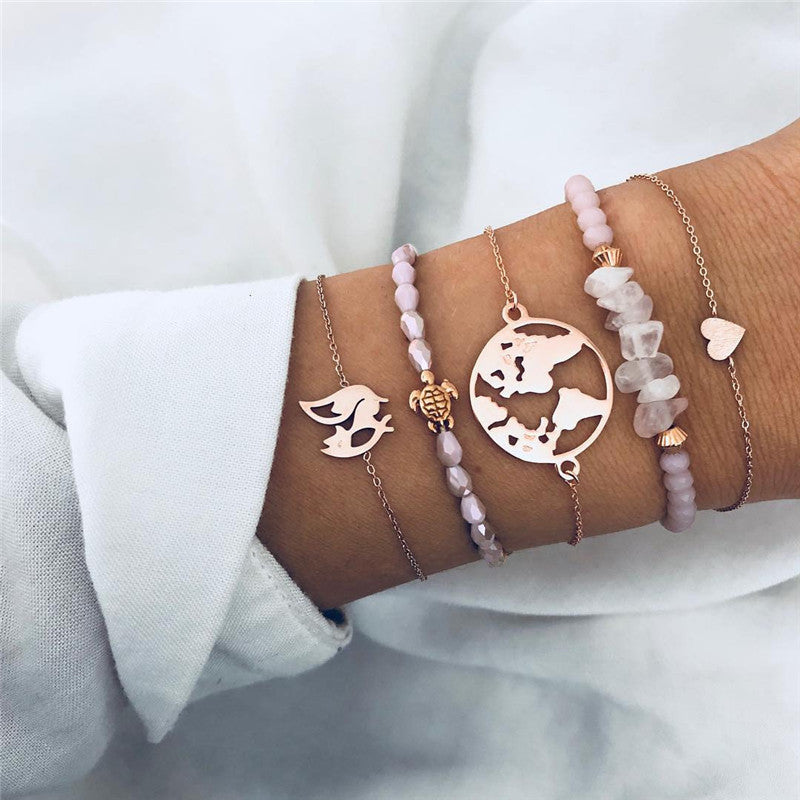 Bohemian Bracelets & Bangles Set Vintage Bead Boho Charm Bracelet For Women Jewelry Accessories Pulseras Mujer Bijoux Femme 2