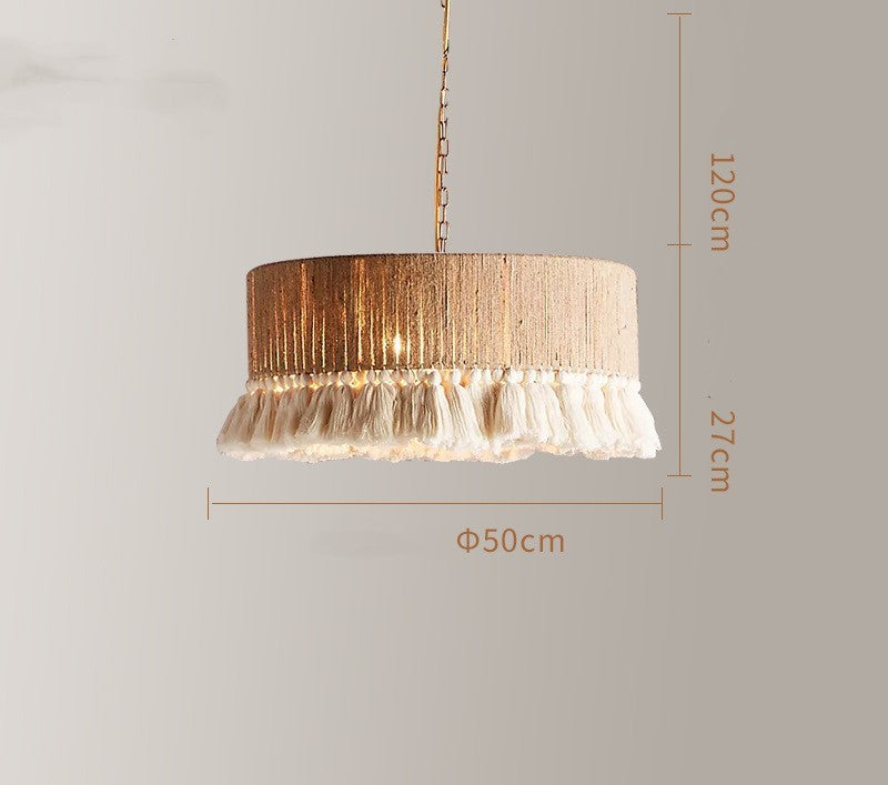 Creative Bedroom Bohemian Vintage Twine Tassel Chandelier 239a8a85 d104 4777 86dd 60409be97ffe