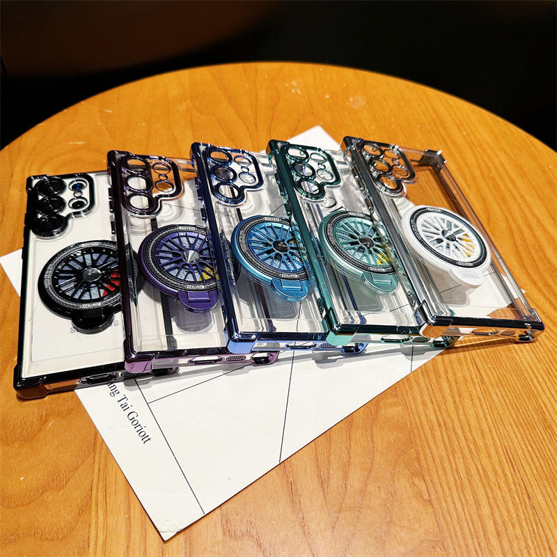 Electroplating Four-corner Drop-resistant Rotating Gyro Magnetic Bracket S23 Phone Case 23a45058 c000 4d81 9aa6 ffe0dd939891