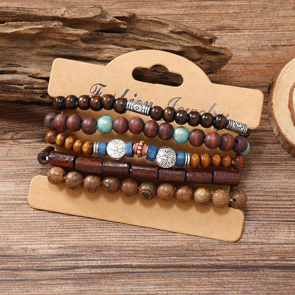 Handmade Beaded Men's Retro Multi-layer Bracelet 23ae0914 06aa 46a7 bf37 339d306e13a7
