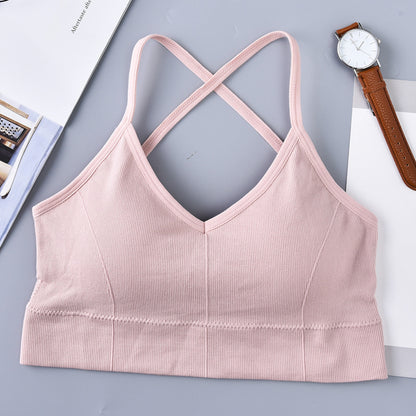 Large U Beauty Back Cross Sling Underwear Ladies Belt Chest Pad Anti-wardrobe Malfunction Base One-piece Tube Top Wrapped Che