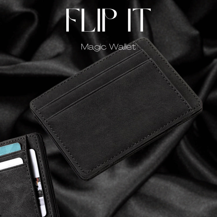 PU Creative Magic Wallet Flip Card Holder Men's Lady's Wallet Zipper Coin Purse Short 23bd7f41 fc52 49b0 9673 49cee418d4df