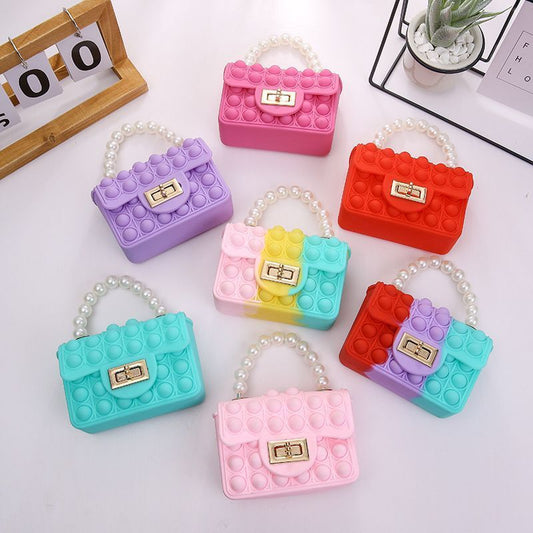 Coin Purse Children's Double-sided Bubble Pearl Tote Chain Bag 23dba555 e275 40e6 8dbe bb5f8cbe4fa4