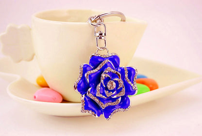 Flower Metal Pendant Key Chain