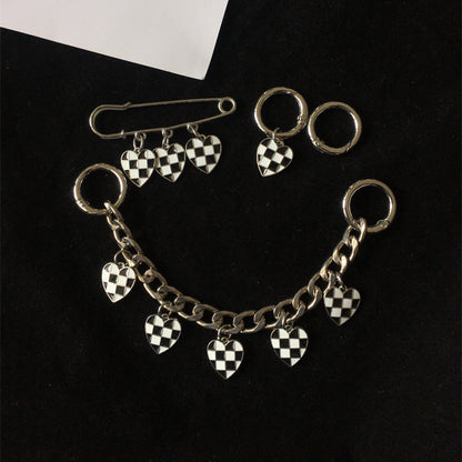 Light Luxury Checkerboard Hole Shoes Accessories Buckle 23ed05a9 99e8 4cf8 956d e08b721f61be