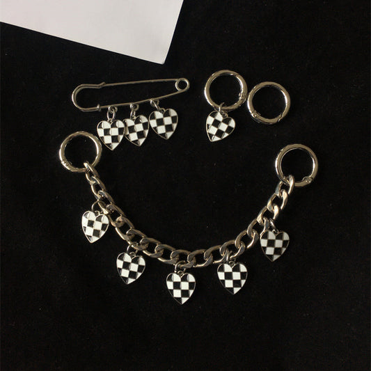 Light Luxury Checkerboard Hole Shoes Accessories Buckle 23ed05a9 99e8 4cf8 956d e08b721f61be