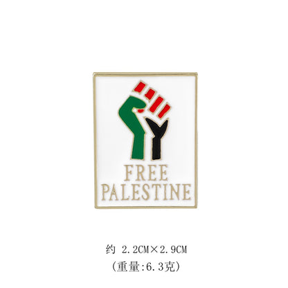 Fashion Simple Free Palestine Flag Brooch