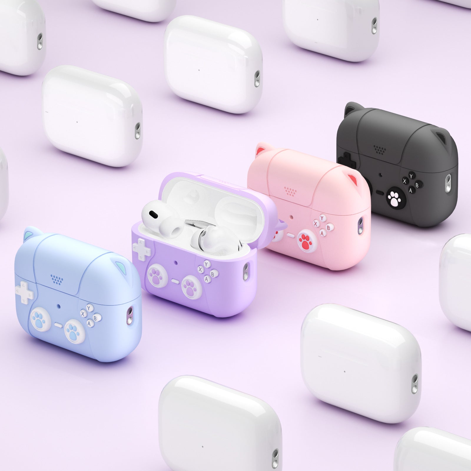 Cute Silicone Earphone Case Protective Case 2401290518550327600