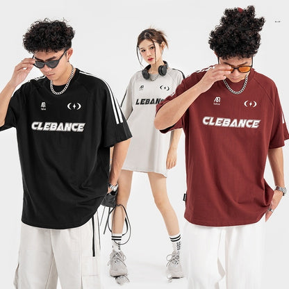 Ribbon Letter Printed T-shirt 2402131010080326300