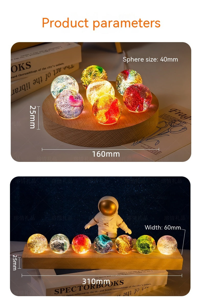 Creative Colored Glaze Luminous Crystal Ball 2402190800020327100