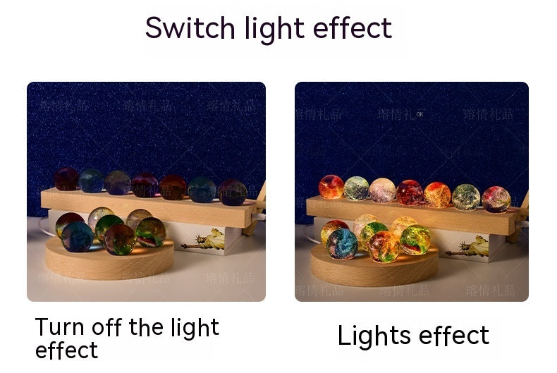 Creative Colored Glaze Luminous Crystal Ball 2402190800020327500