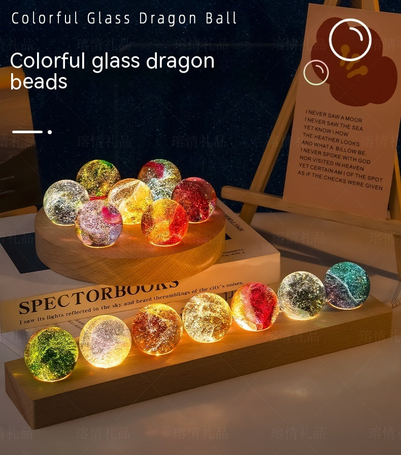 Creative Colored Glaze Luminous Crystal Ball 2402190800020327800