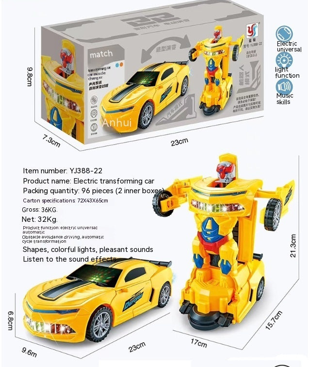 Car Deformation Robot Toy Light Music Automatic Deformation 2403090117420323700