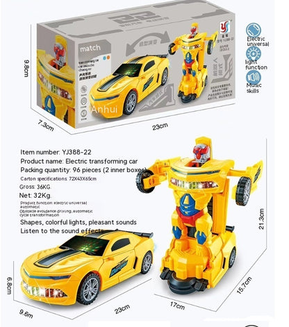 Car Deformation Robot Toy Light Music Automatic Deformation 2403090117420323700
